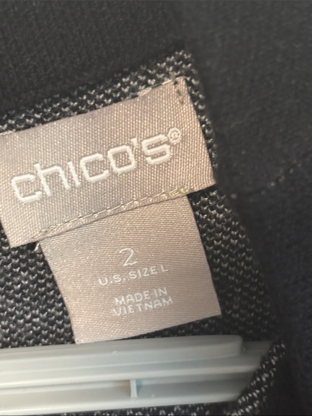 Chico's Black & White Floral Mock Neck Sweater - Picture 2 of 7